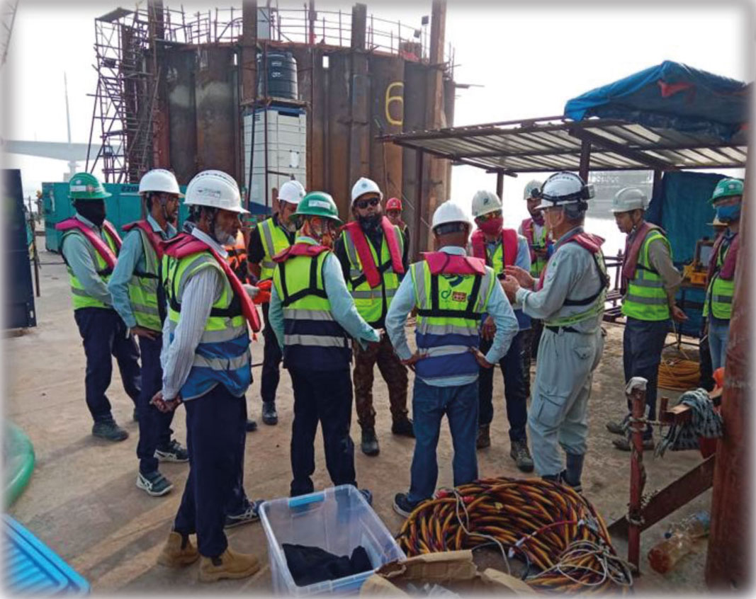 ICDS Team Briefing at Work Site